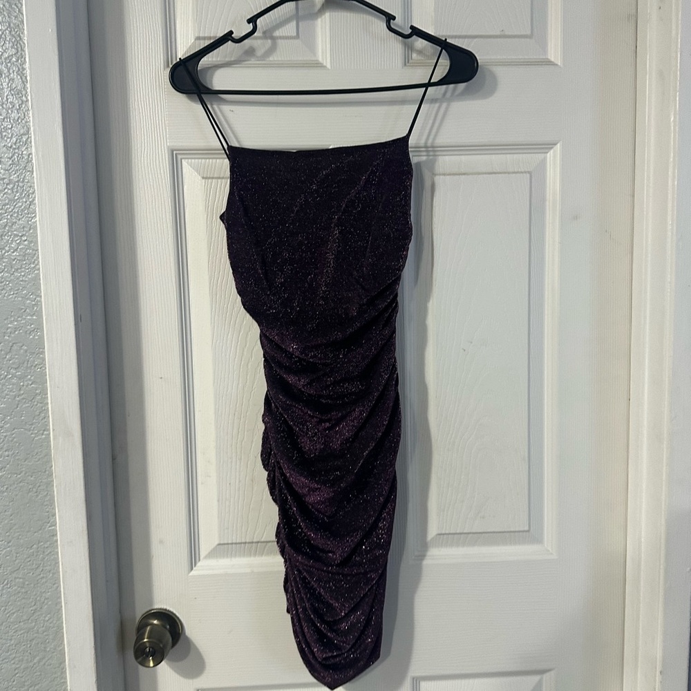 Purple Ruched Dress